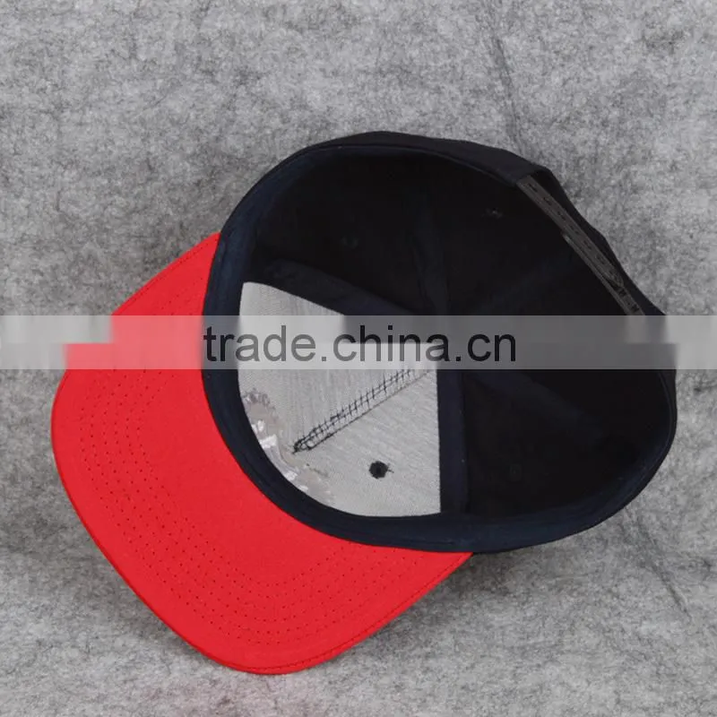 Flat bill custom leather patch logo snapback hats wholesale