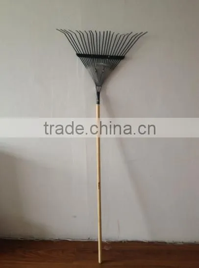 22 teeth Wooden Handle Heavy Duty steel Garden rake