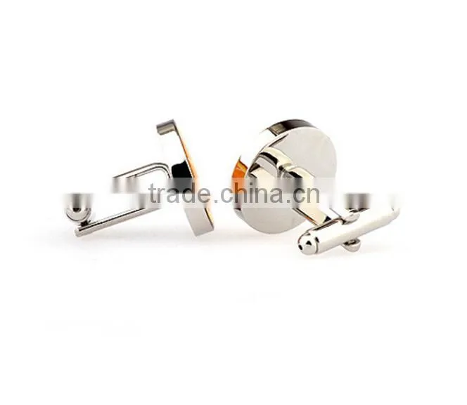 wholesale fashion 316L stainless steel gold engraved cufflink