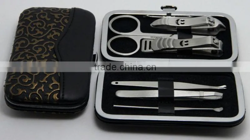 NEW 1SET(6pcs) Nail Care Manicure Pedicure Set Travel Scissors Grooming Kit Tool
