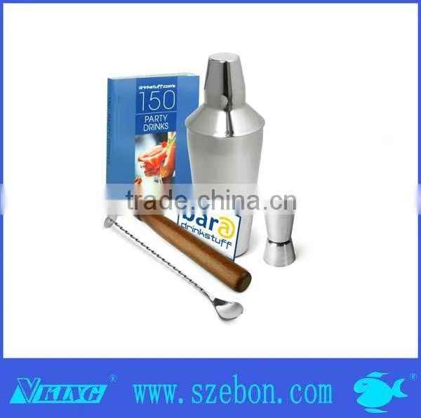Hot sale stainless steel cocktail muddler with black plastic head barware
