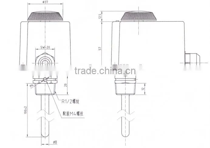 pipe or boiler immersion mounting thermostat ZA-30/90A