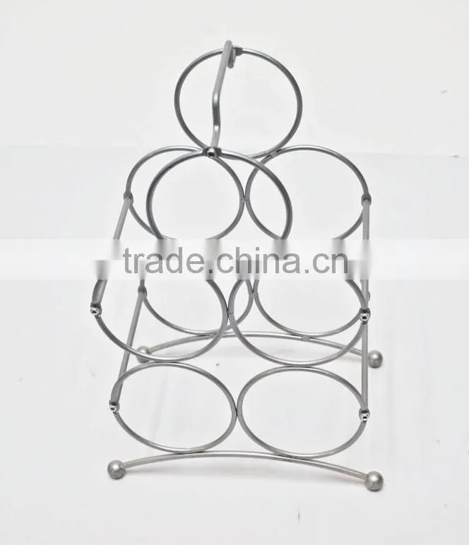 customized shining fashionable metal wine shelf rack