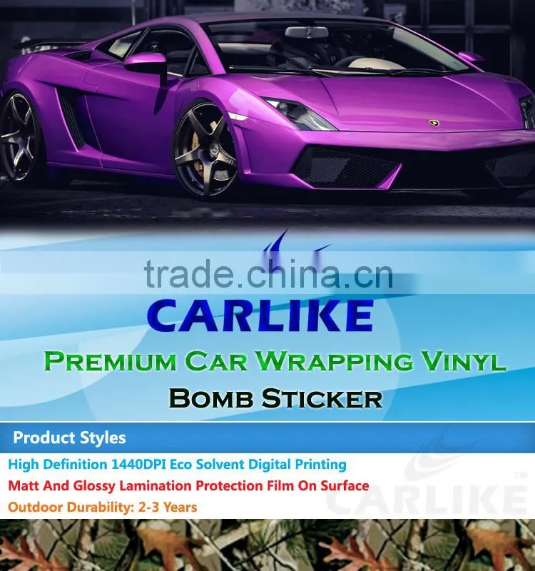 HD-119 CARLIKE Air Bubble Free Lovely Cartoon Vinyl Sticker Bomb Auto Body Color Sheet