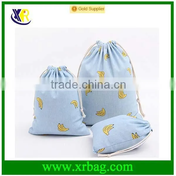 Custom Printed Grocery Cotton Drawstring Sling bag