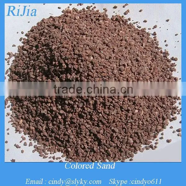 Decorative artificial coloured sand