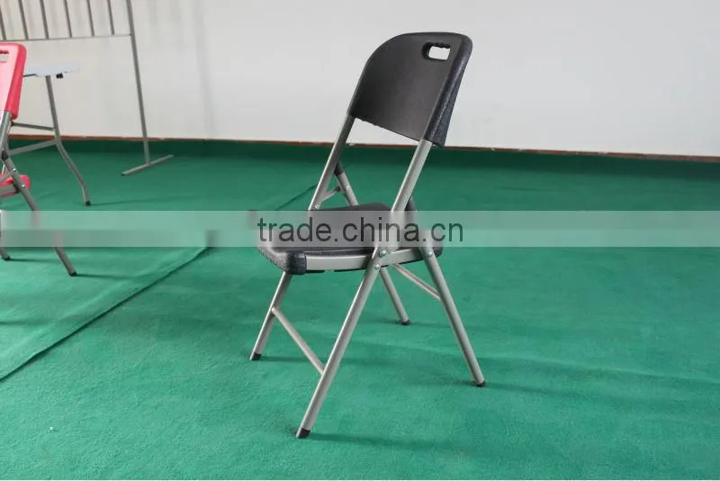 Black Color Commercial Contoured Folding Chair