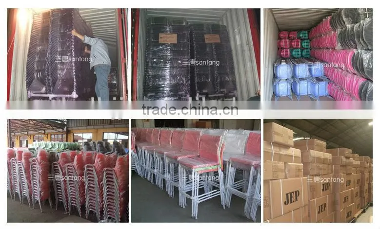 pp seat metal leg Stackable chair /school chair (1022A)