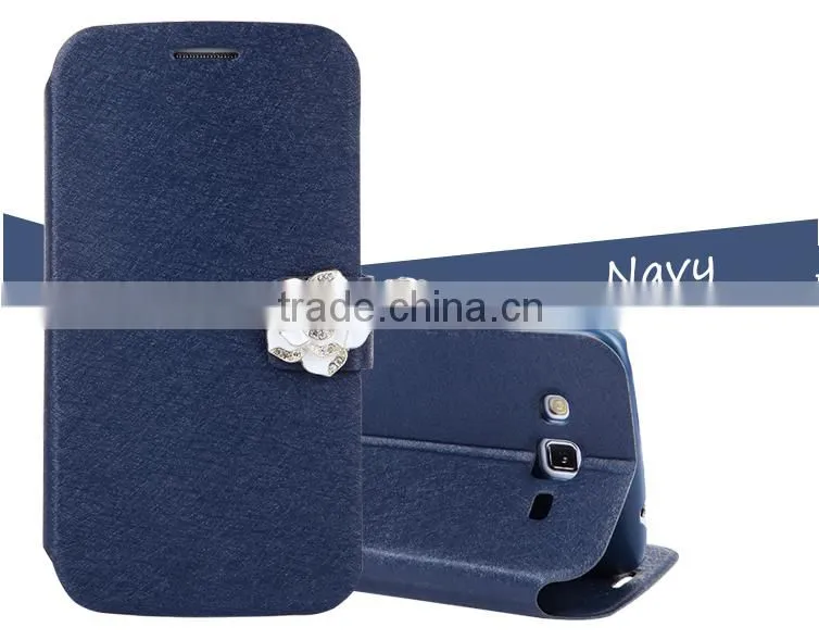 Silk Pattern Flip Leather Case With Card Slot Phone Case Wholesale For Samsung Grand 2