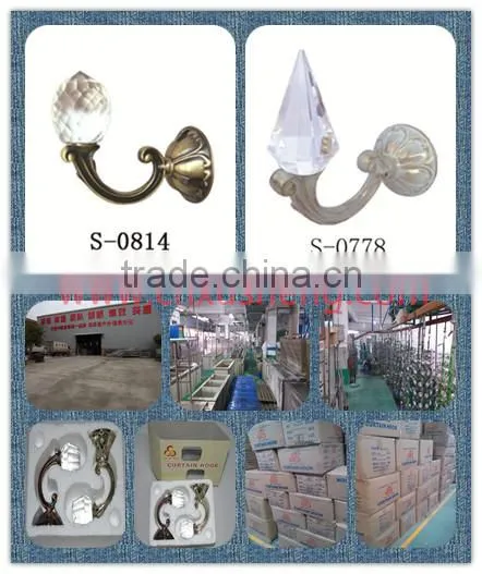 Hot sales rose crystal curtain hook