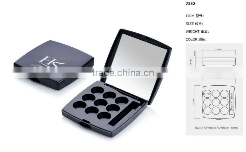 9 colors empty eyeshadow palette