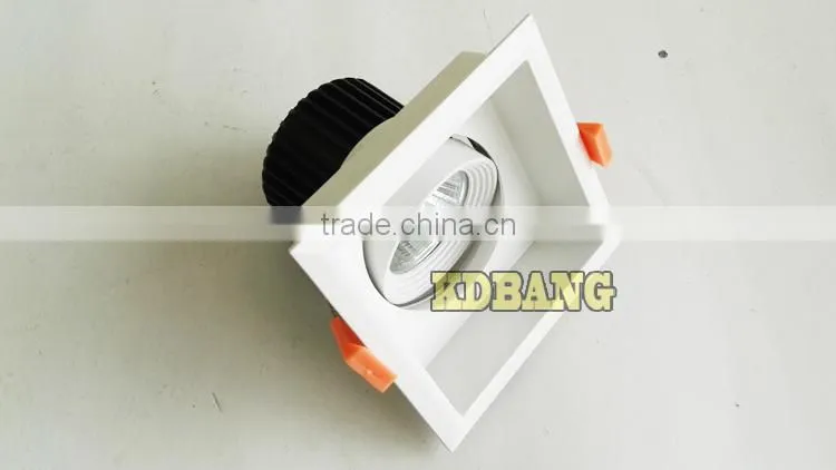 Square spotlight ip44 3 inch 12w cob led downlight for 3 years warranty