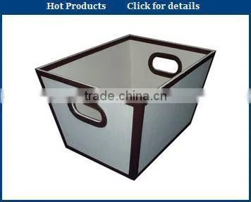 white large capacity leather box for hamper hot sale