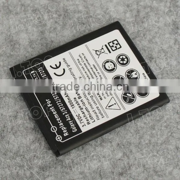 Backup battery for Samsung Galaxy ACE 3 S7272,3.7V 1800mAh,18 months warranty