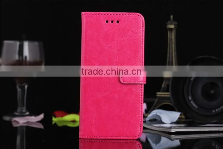 Factory direct selling crystal grain leather mobile phone case for iphone 6