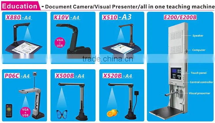 5MP Auto focus document camera portable A4 shooting size