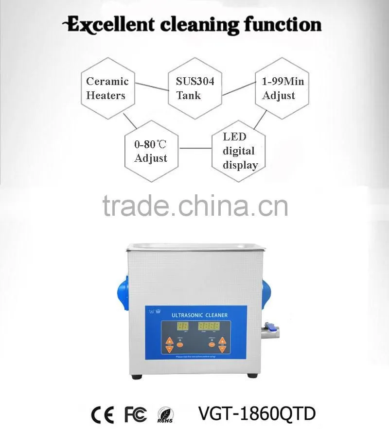 GT SONIC Professional Electronics ultrasonic cleaner Circuit board ultrasonic cleaning equipment China VGT-1860QT