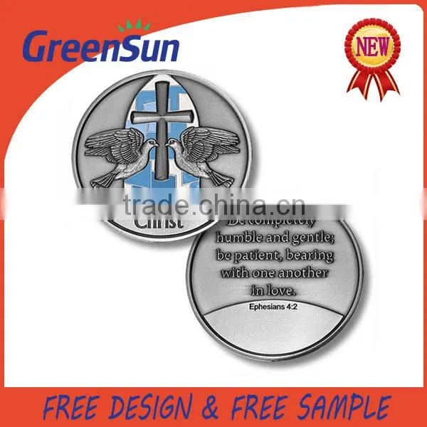 New style antique silver military challenge coins