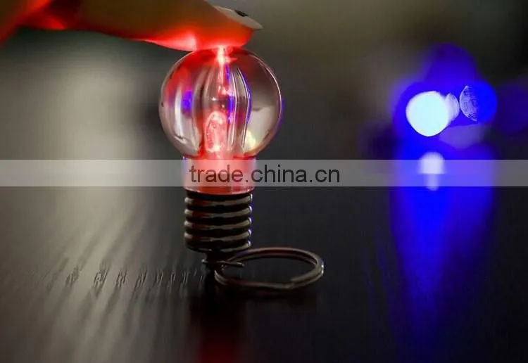 Top selling mini light bulb shape wholesale custom light up led flashing keychain