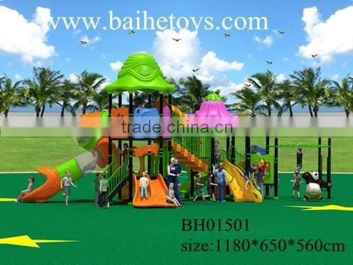 Big size hot selling multiple children outdoor slide playground
