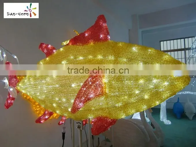 Holiday time decoration led fish attracting fishing light lovely led fish decorative led light