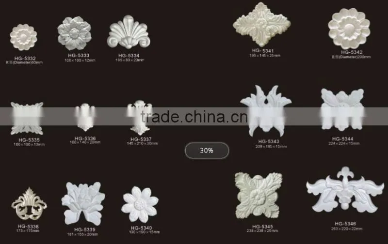 polyurethane pu decoration veneer accessories ornament accents home interior & exterior