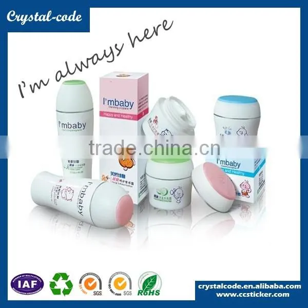Plastic shampoo bottle label roll,packaging cosmetic label