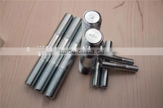 electro galvanized stainless steel nut with stud bolt
