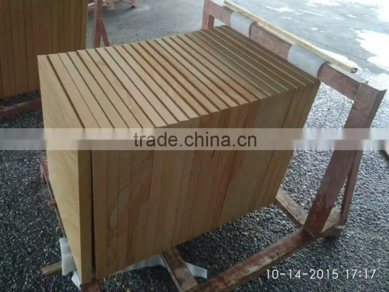 Wholesale Yellow wooden Sandstone block