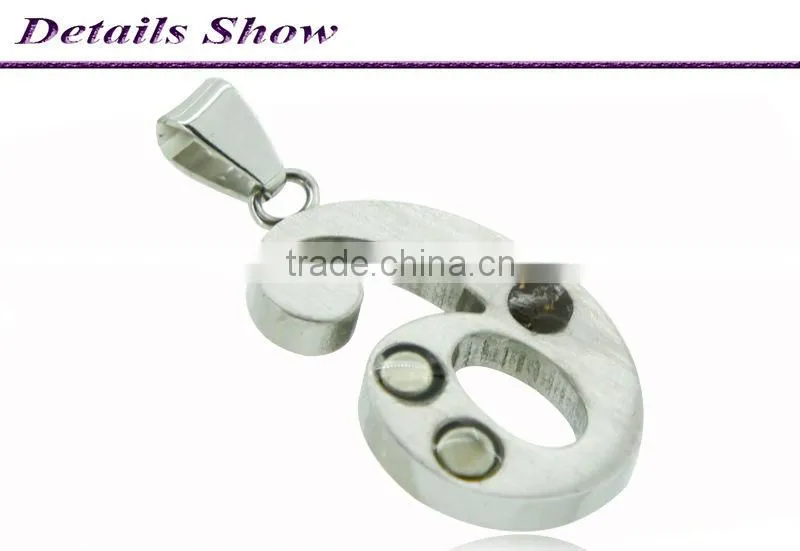 High germanium power far infrared Christmas shopping for presents CZ stones 6 character silver new design wholesale pendants