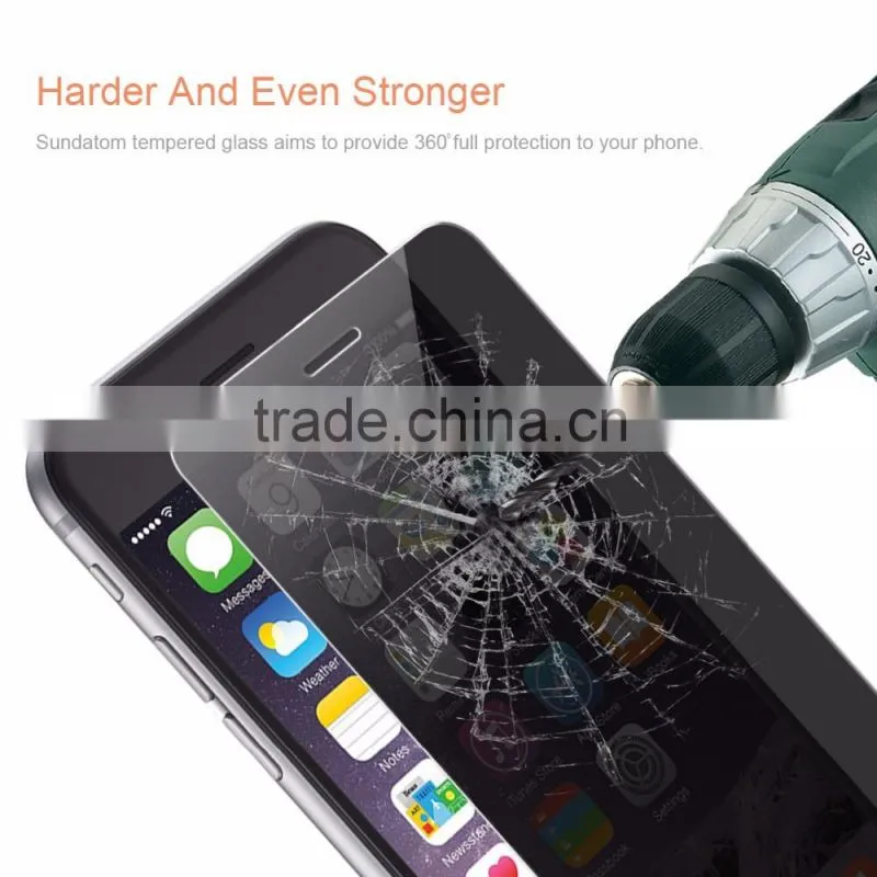 Factory price 0.33mm arc edge 2.5D tempered glass privacy screen protector for iphone 6 6s