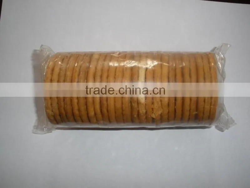 Automatic single row biscuit/ cookies on edge without tray flow packing machine