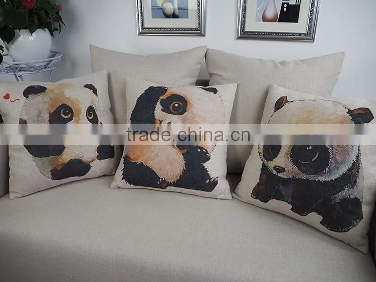 China custom cushion pillow manufacturer square panda 18inch pillows covers