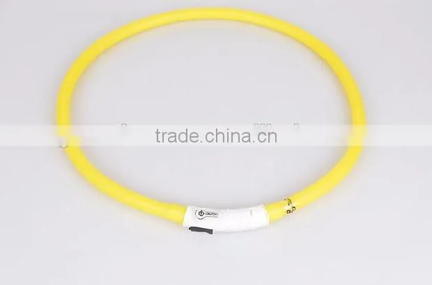 newest Waterproof led dog collar cuttable USB rechargeable usb rechargeable flashing dog collars