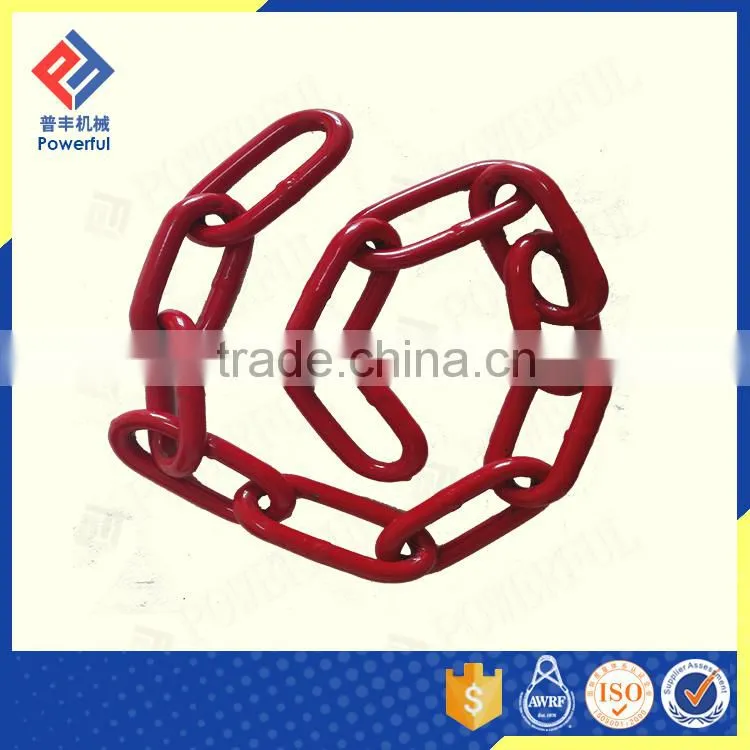 Painted G80 long link lashing chain