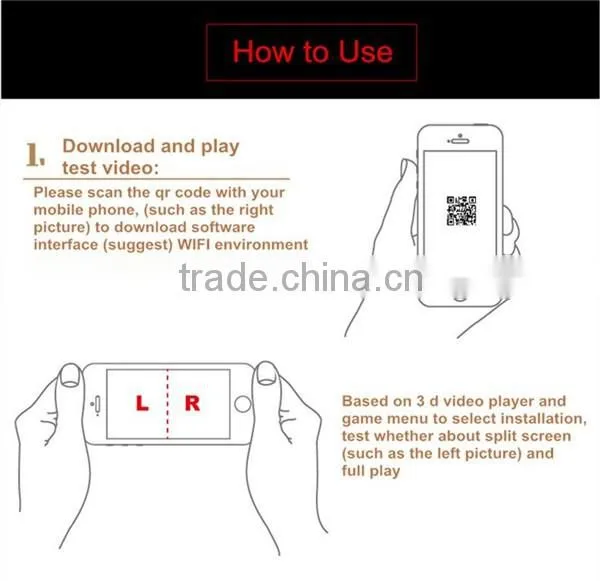 Factory vr shinecon 3.0 virtual reality vr 3d glasses for computer smartphone