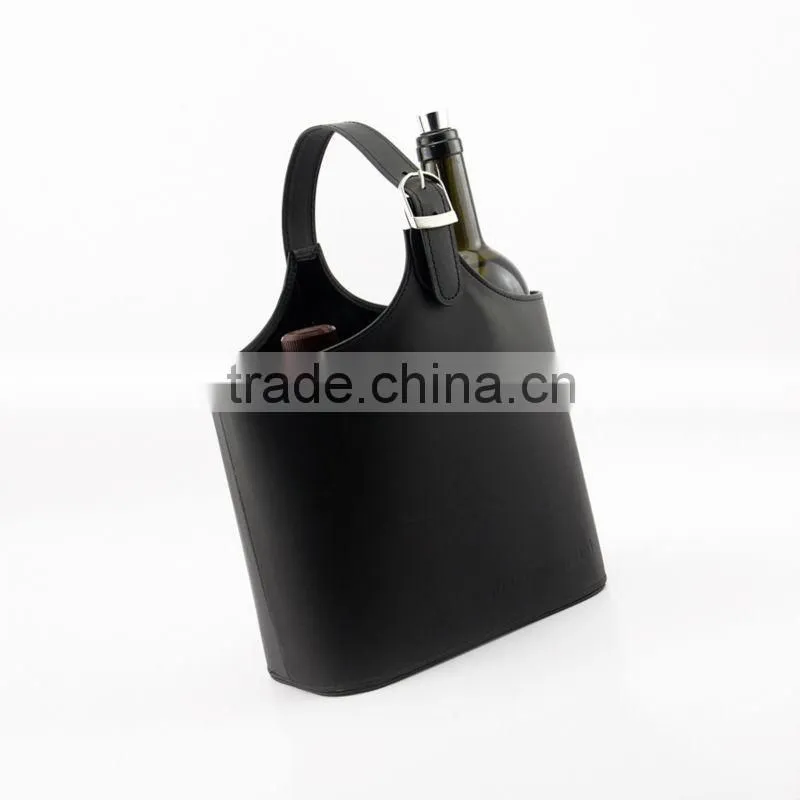 2 bottle PU leather wine bag