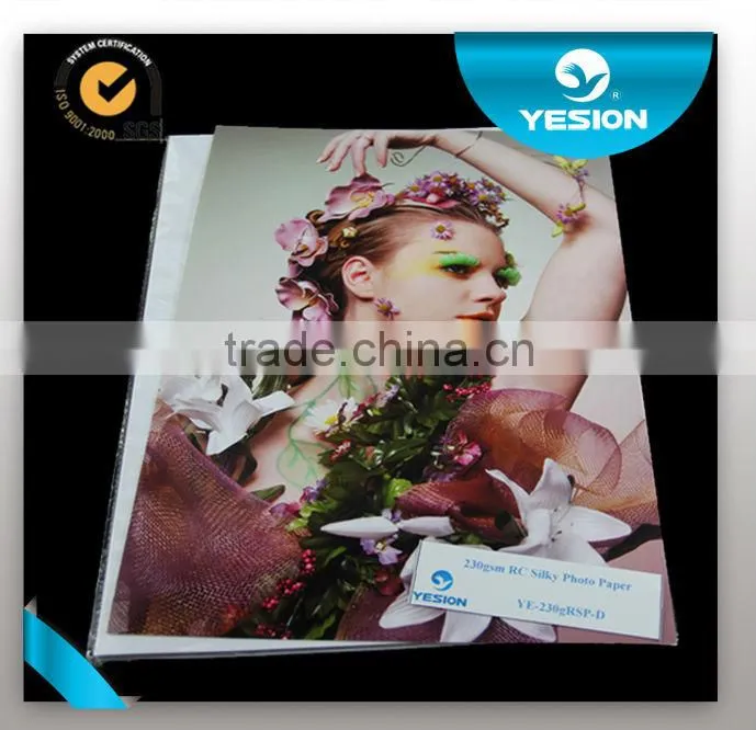 rc silk waterproof cheap pigment photo paper 20sheets/pack 50packs/box