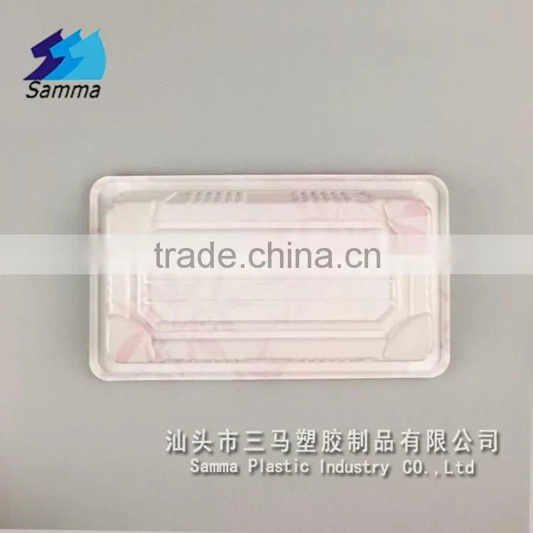 SM1-1101Clover rectangular plastic tray for packing fruit and vegetables