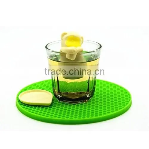 Wholesale NEW BPA free FDA approved food grade monkey unique silicone loose tea leaf infuser