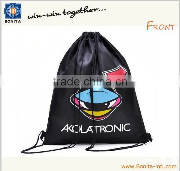 2013 nylon drawstring bag, flat nylon drawstring bag