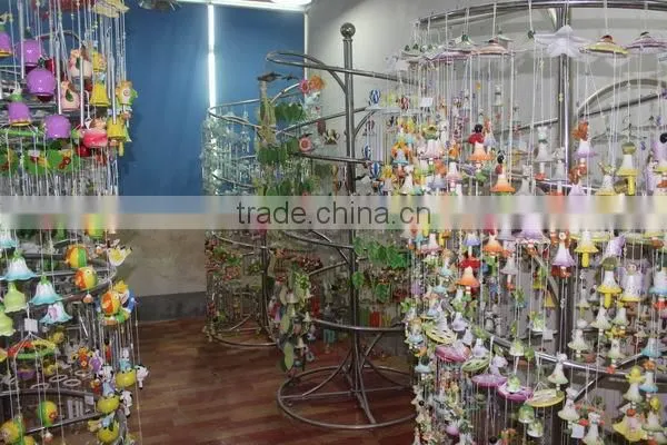 China supplies ceramic decoration product owl shape wind chime