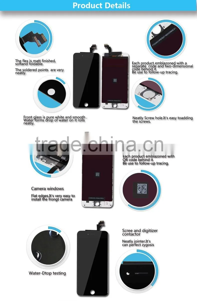 100% Original LCD for iphone6 plus for apple iphone 6 plus original unlocked black