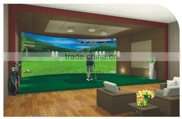 screen golf simulator system