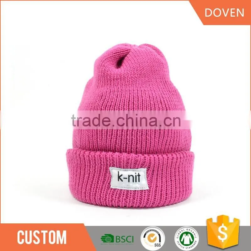 Custom knit winter beanie hat for kids