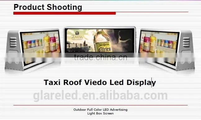Wifi 3G advertising panels display led taxi roof sign