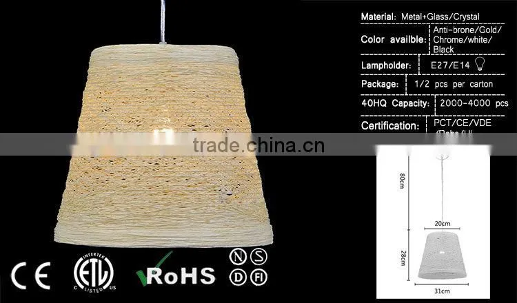 circle design dinning lighting rattan material pendant lamp in 2015
