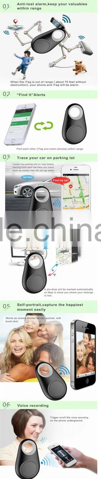 China supplies anti-lost wireless tracking keychain finder electronic rifd key finder bluetooth technology