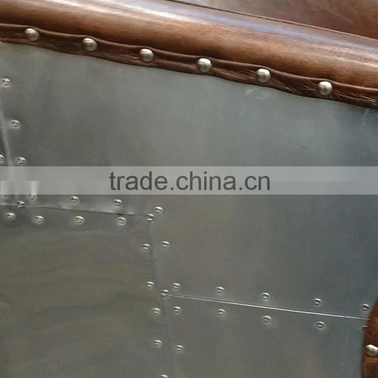 Waxy Leather Aviator Armchair