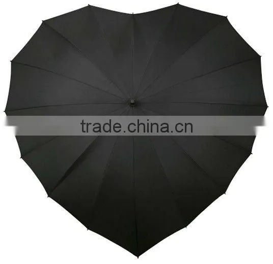 Heart Wedding Umbrella (Black)